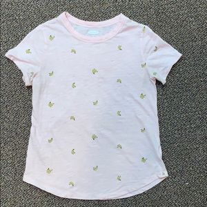 cute pink shirt with banana print